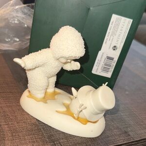 Department 56 Cream Snowy Child with Fallen Snowman Figurine